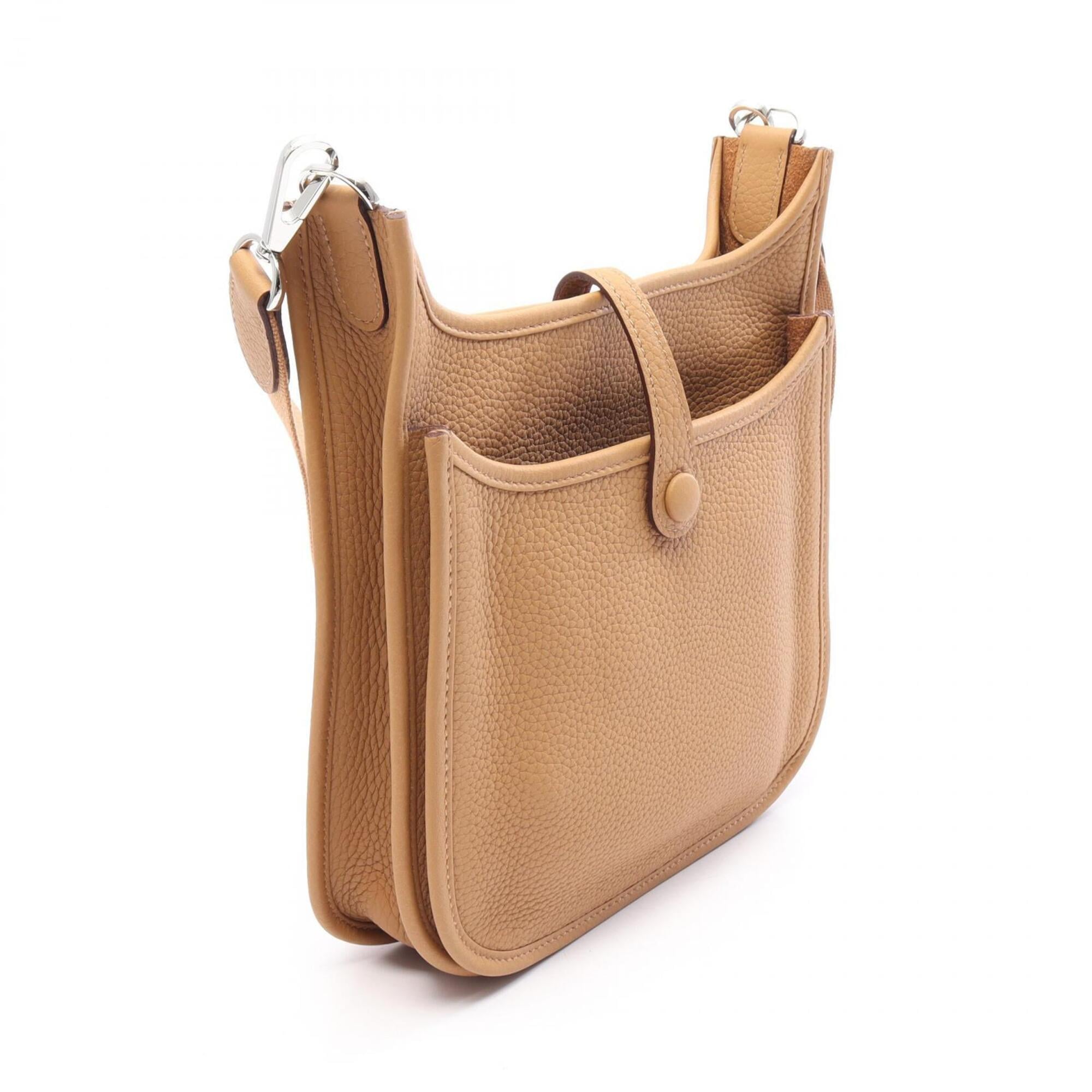 Hermes Evelyne 23 Biscuit Shoulder Bag/Handbag, Taurillon Clemence Leather, Women's, Beige — New - Store Return
