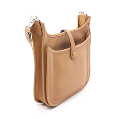 Hermes Evelyne 23 Biscuit Shoulder Bag/Handbag, Taurillon Clemence Leather, Women's, Beige — New - Store Return