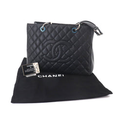 Chanel Matelasse Grand Chain Tote Handbag GST Caviar Leather Black A50995 — New - Store Return