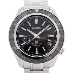 Seiko Grand GMT Power Reserve SBGE001 Black Dial Men's Watch — Good