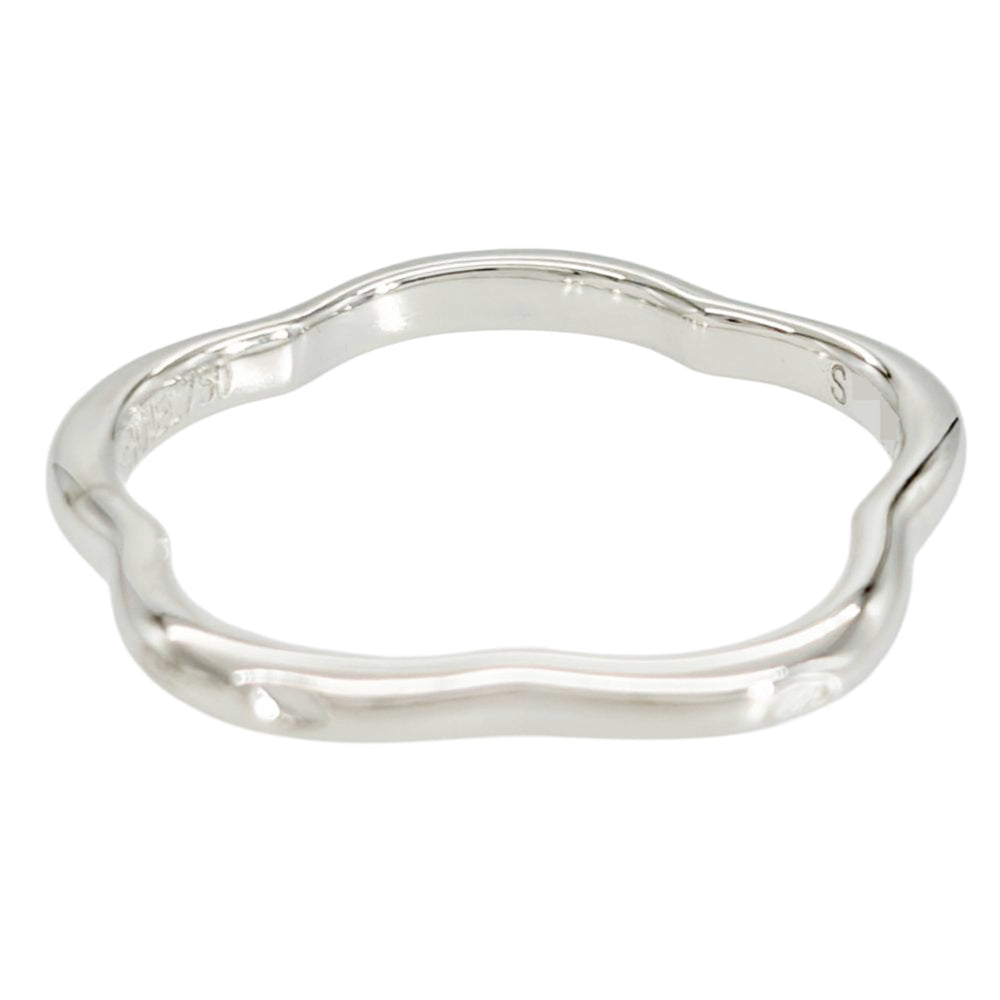 Chanel Camellia 1P Diamond Ring, Size #49, 18KWG (White Gold), 1.9g, Women's Ring — Like New