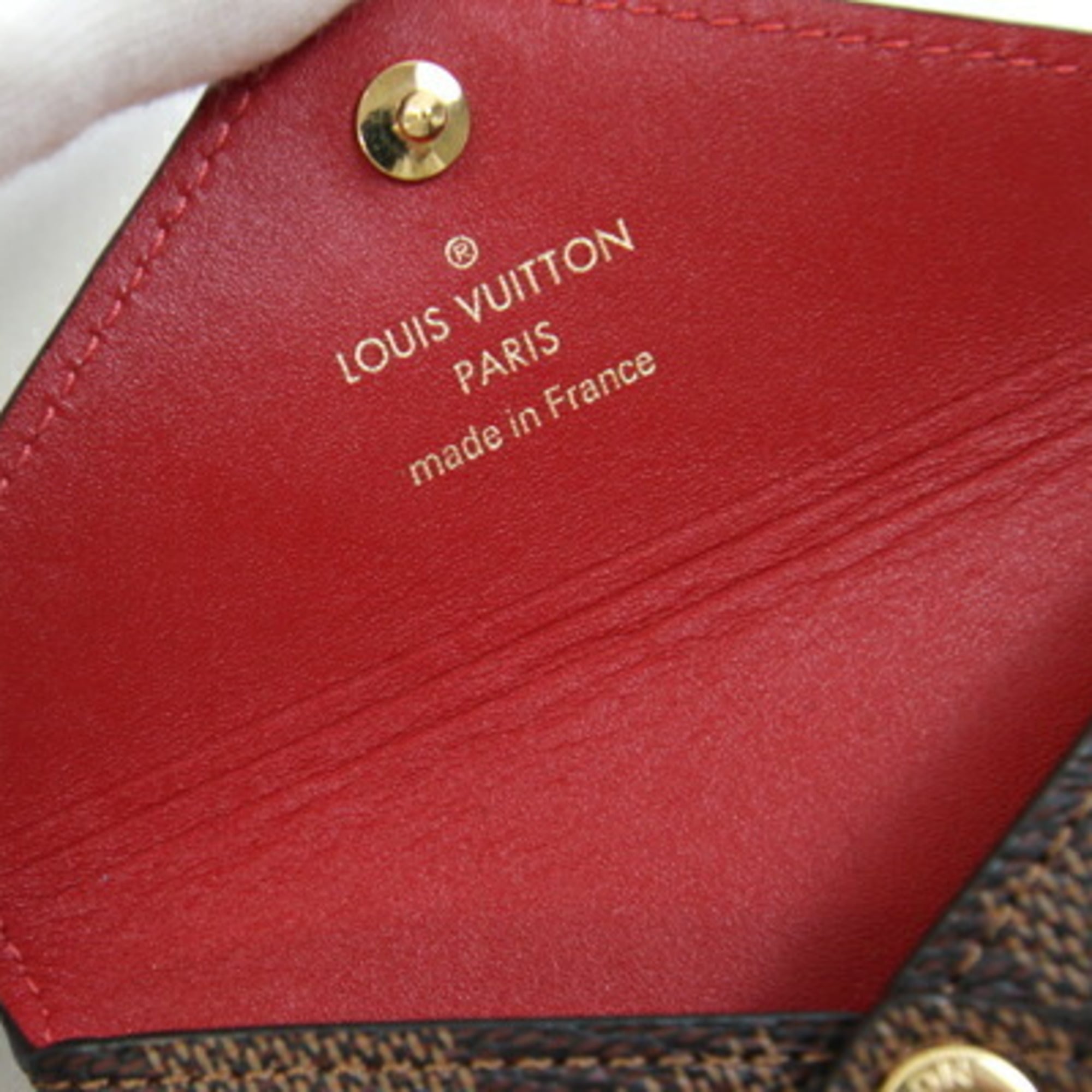 Louis Vuitton Damier Pochette Kirigami Coin Case N60285 with Chain Necklace, Purse, Wallet, Pouch, Women's, LOUIS VUITTON