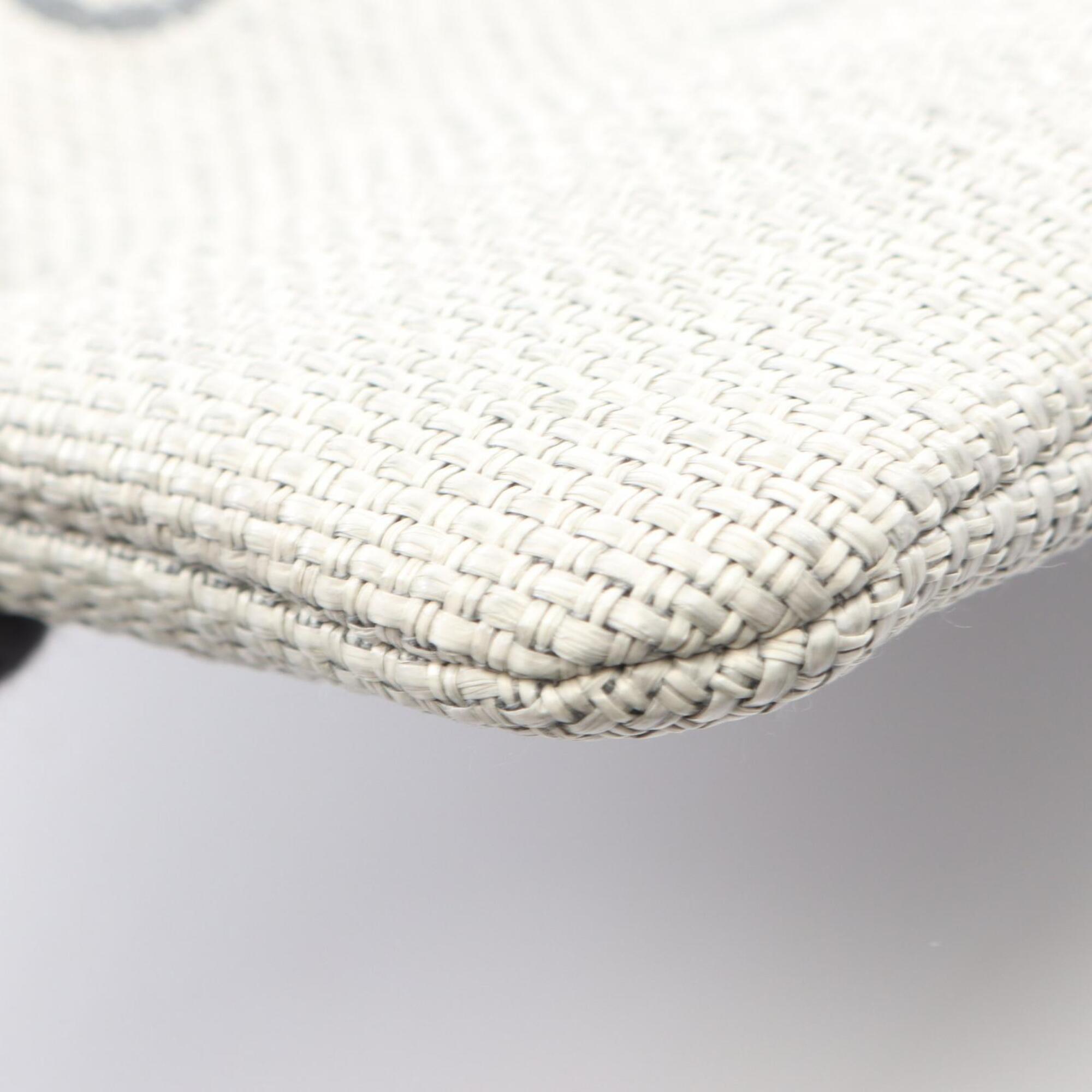 Chanel Deauville Second Bag Clutch Handbag Straw Women's Gray — New - Store Return