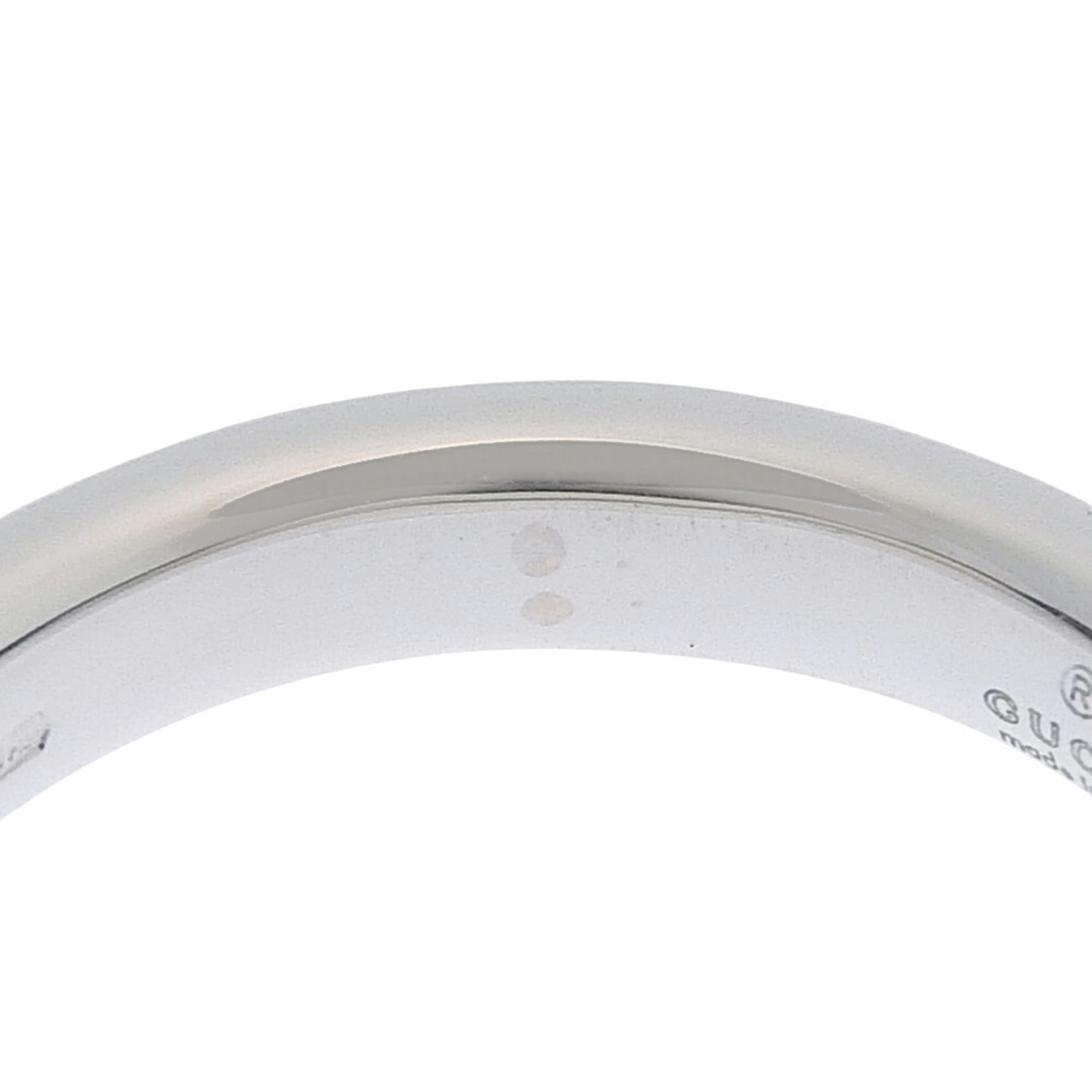 Gucci Diamantissima Ring, 18K White Gold, approximately 4.8g, Size #10 (approximately US size 10) — Like New