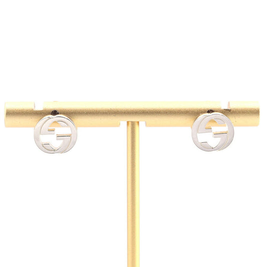 Gucci Interlocking G Stud Earrings 356289 in Sterling Silver (925 GG) for Men and Women.