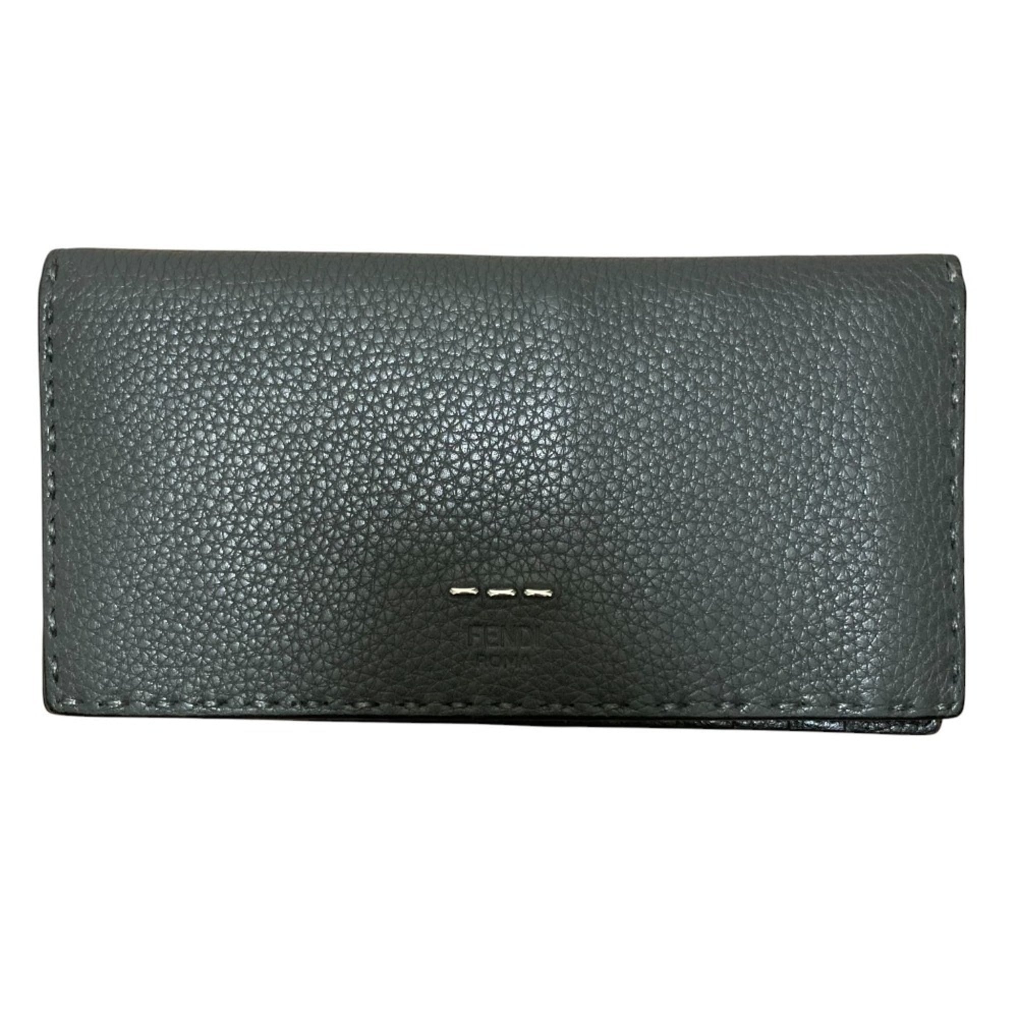 FENDI Selleria Continental Long Wallet, Black, Men's