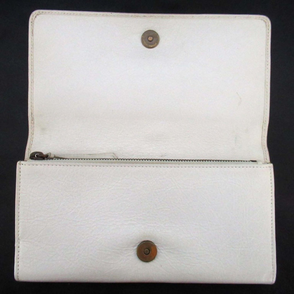 BALENCIAGA Classic Money Long Wallet, 163471, Off-White, for Men and Women, with Bill Compartment, Card Slots, Coin Purse