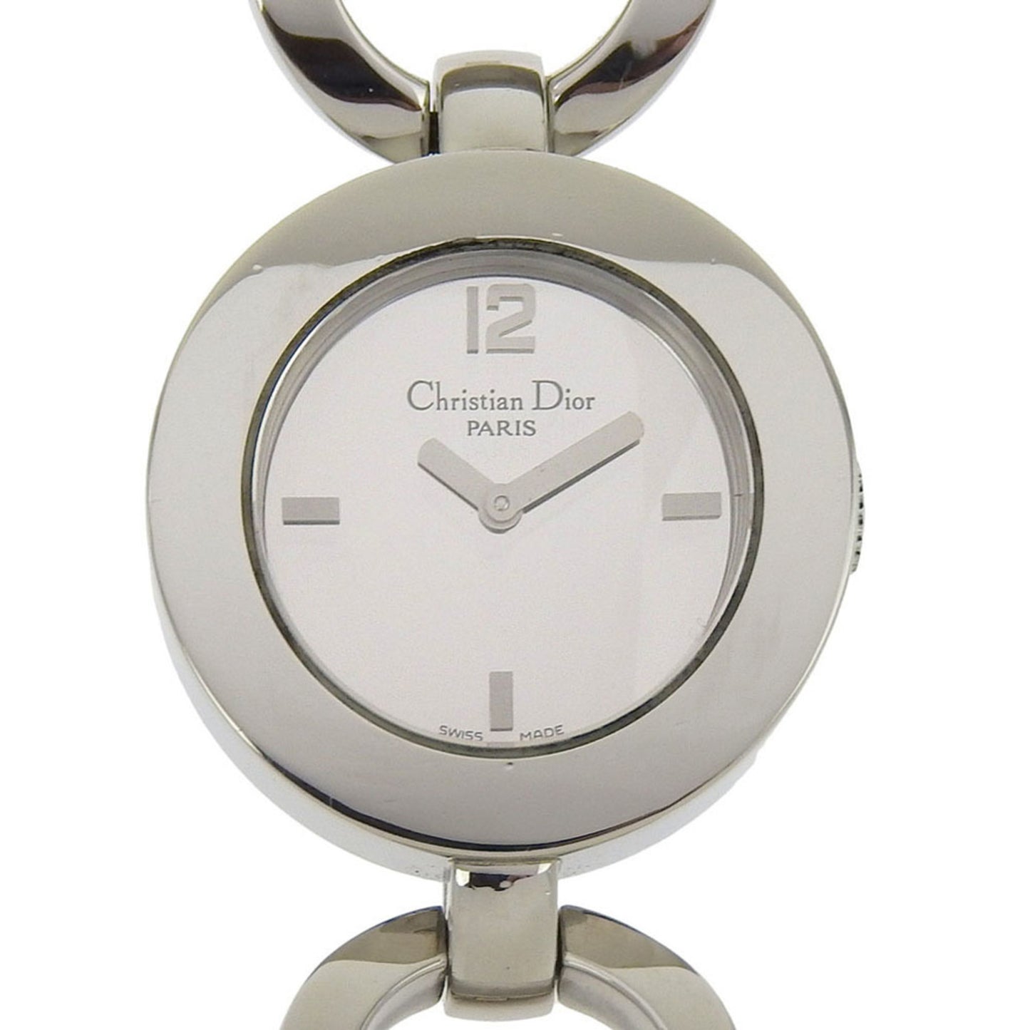 Dior Maris Watch CD022110, Stainless Steel Quartz Analog Display, Black Dial, Women's