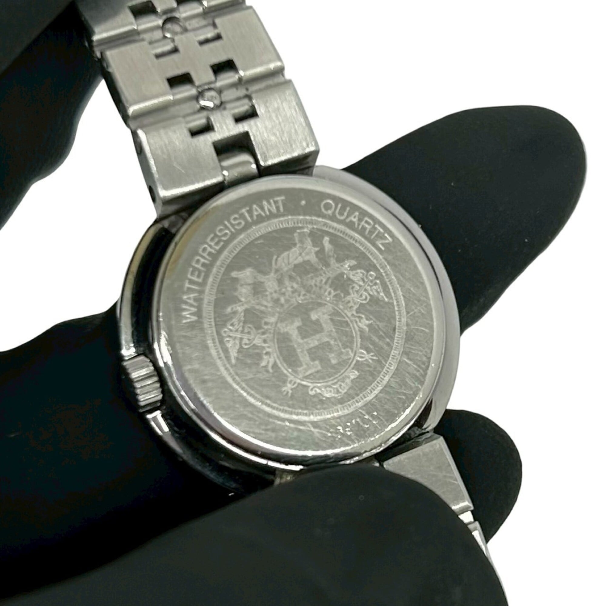HERMES Vintage Clipper Stainless Steel GP Quartz Watch Silver 32954 — Good