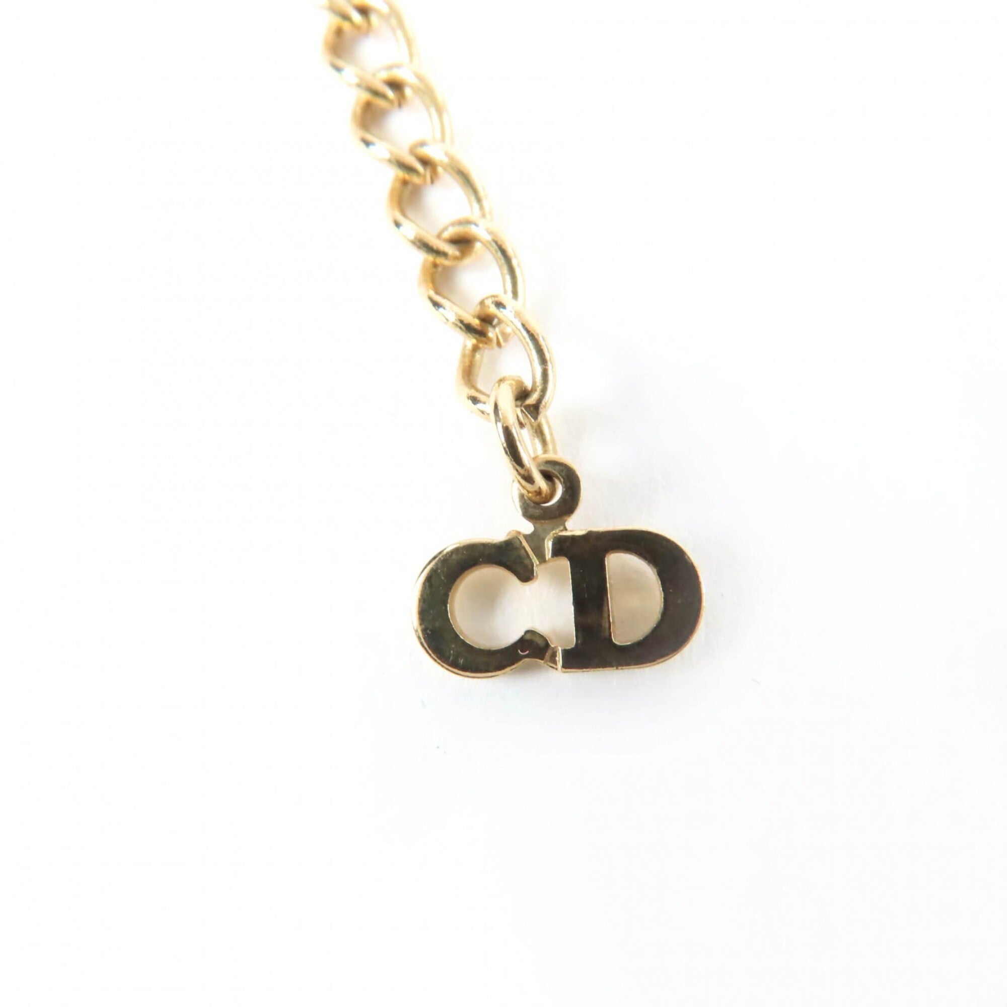 Christian Dior Vintage Rhinestone Necklace, Gold & Black, Women's Accessory — Like New