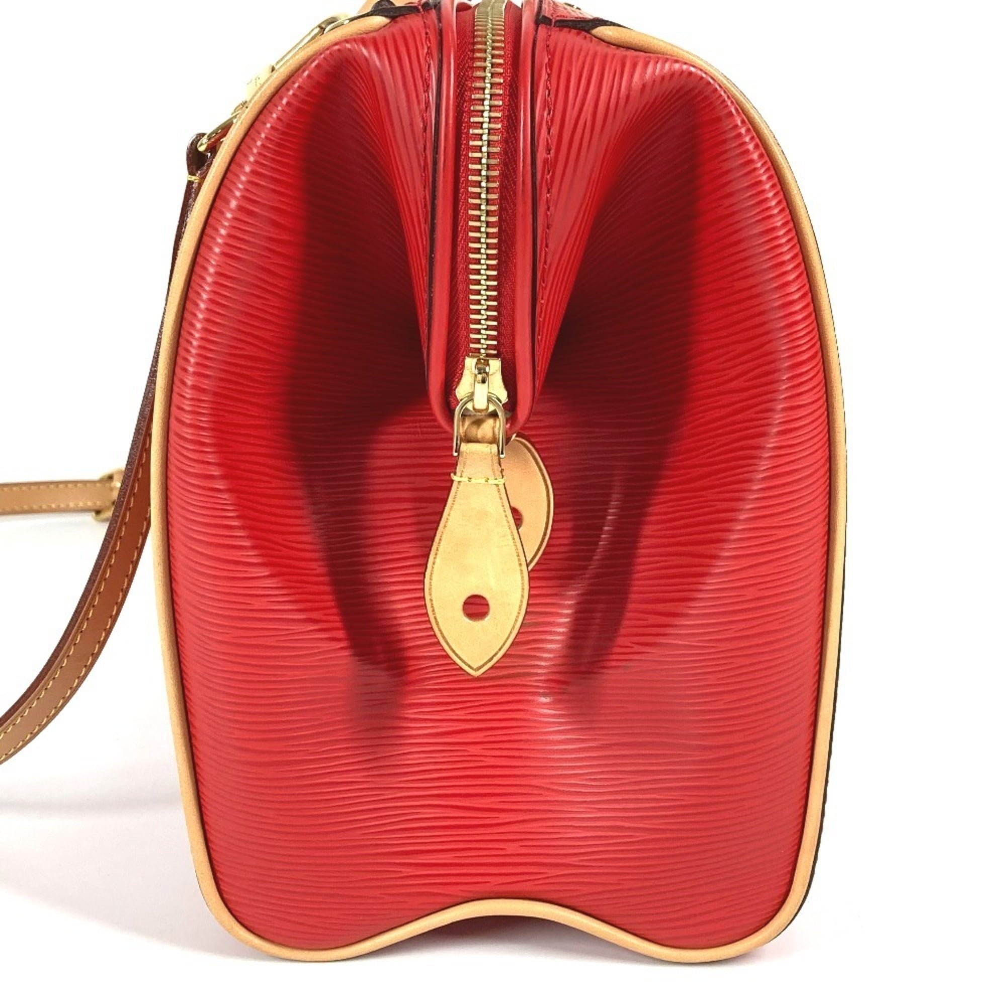 LOUIS VUITTON M93246 Epi Dock PM 2-Way Bag, Shoulder Mini Boston Handbag, Leather, Women's, Red — Like New
