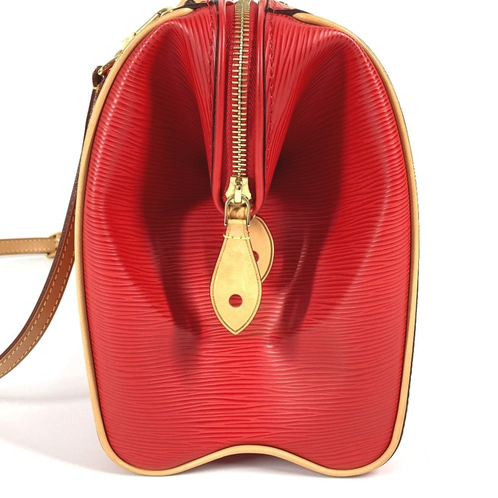 LOUIS VUITTON M93246 Epi Dock PM 2-Way Bag, Shoulder Mini Boston Handbag, Leather, Women's, Red — Like New