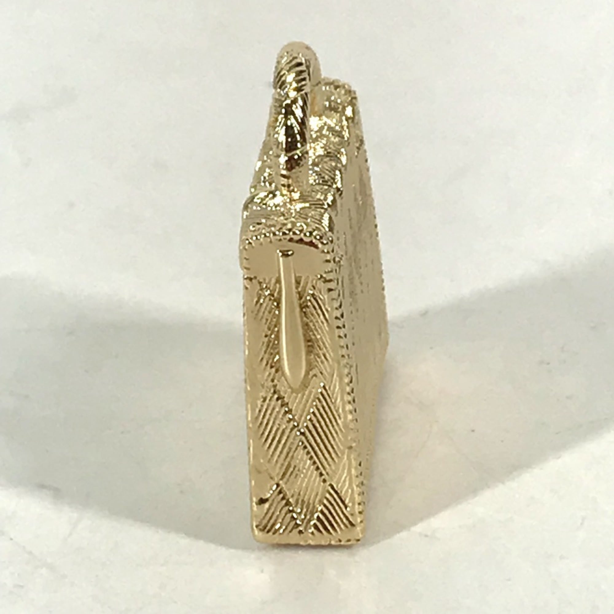 HERMES Hermes Pendant Necklace Curiosity Curiosite Permabrass Charm Metal Women's Gold E-240221-12 — New - Store Return