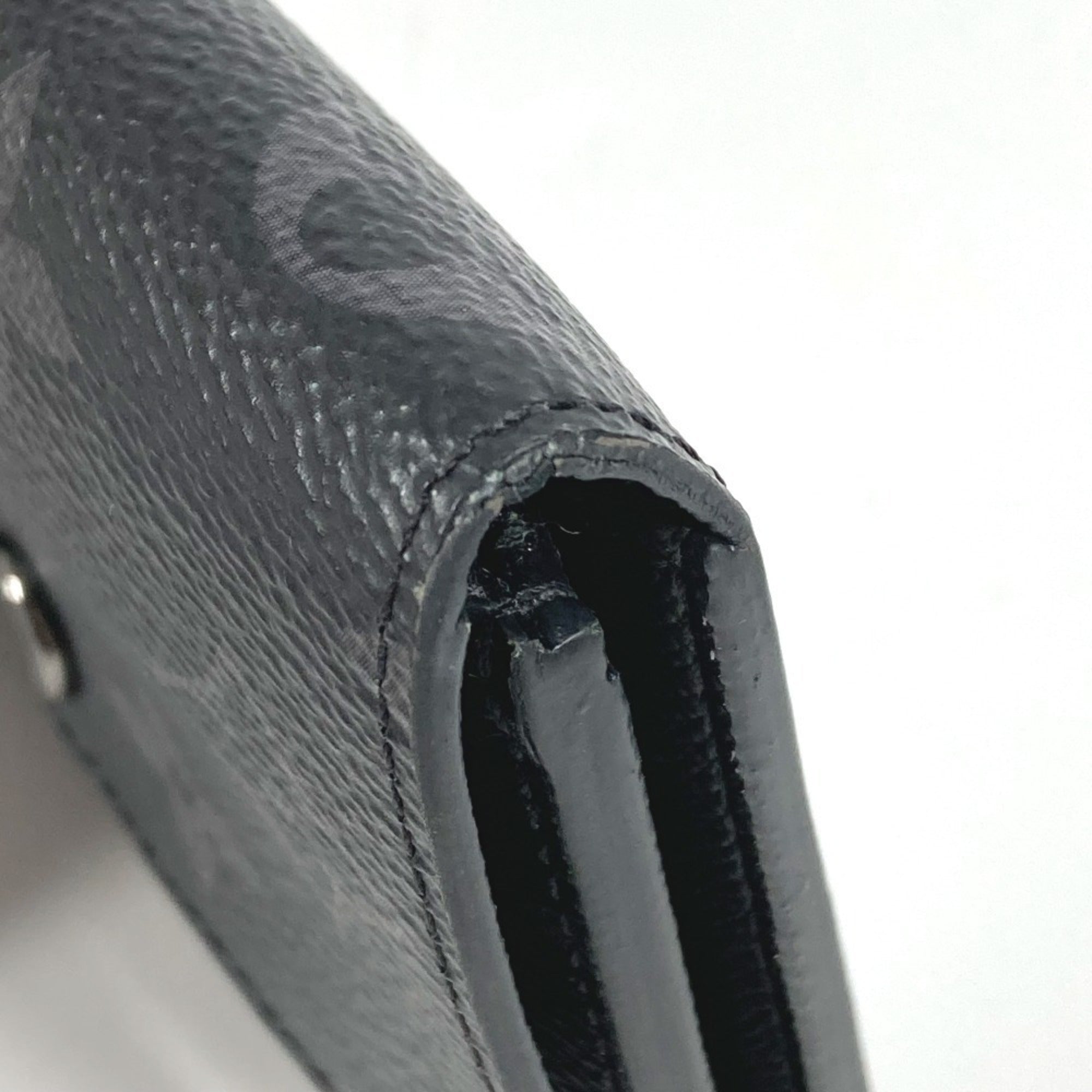 LOUIS VUITTON M12598 Monogram Eclipse Victor Wallet, Compact Trifold Canvas, Black, for Men and Women