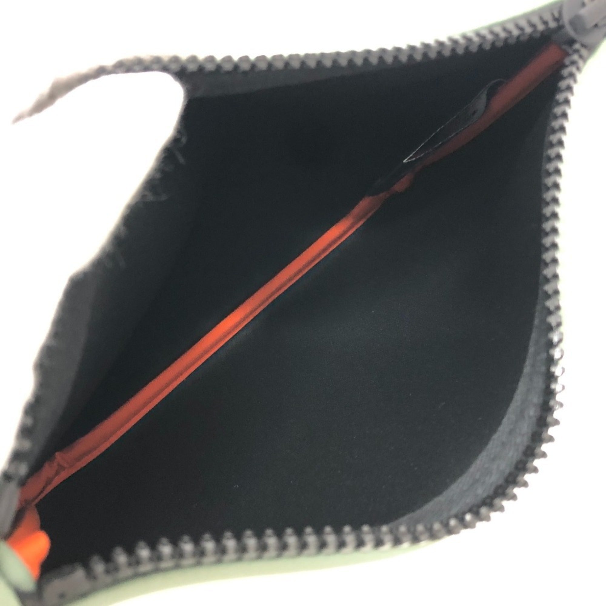 HERMES NeoBain Thalassa PM - Small item storage, flat handbag/pouch, nylon, women's, khaki, like new — Like New