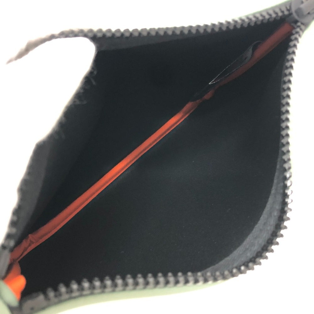 HERMES NeoBain Thalassa PM - Small item storage, flat handbag/pouch, nylon, women's, khaki, like new — Like New