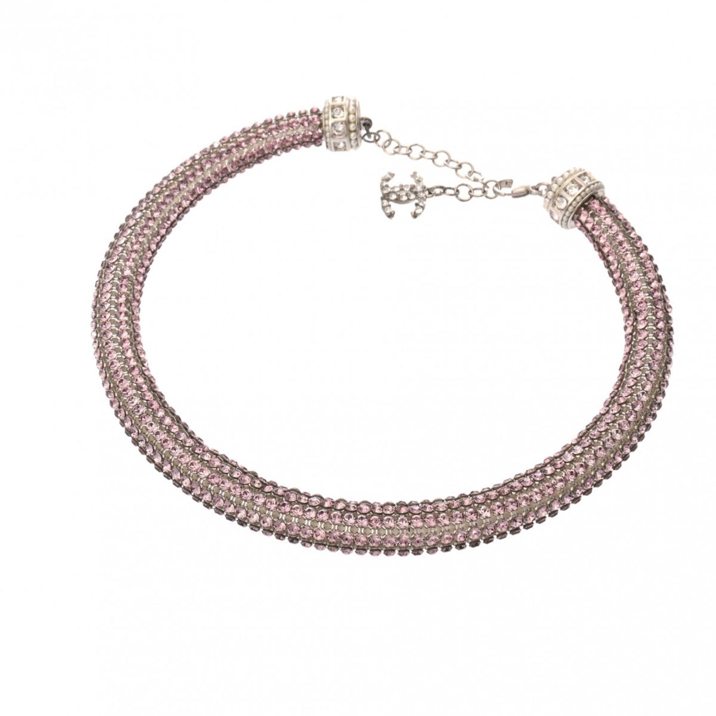 CHANEL Rhinestone Necklace 2017 Model Pink Women's Choker