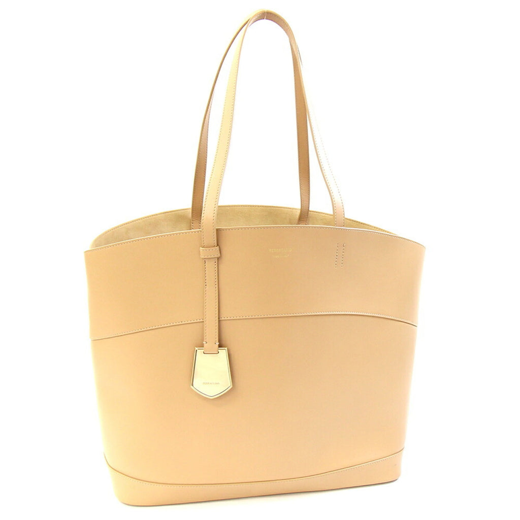 Salvatore Ferragamo Tote Bag 21 6999 Beige Leather Shoulder for Women