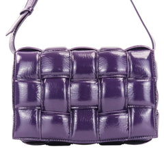 Bottega Veneta Padded Cassette Intrecciato Shoulder Bag 591970 Purple Women's — Like New
