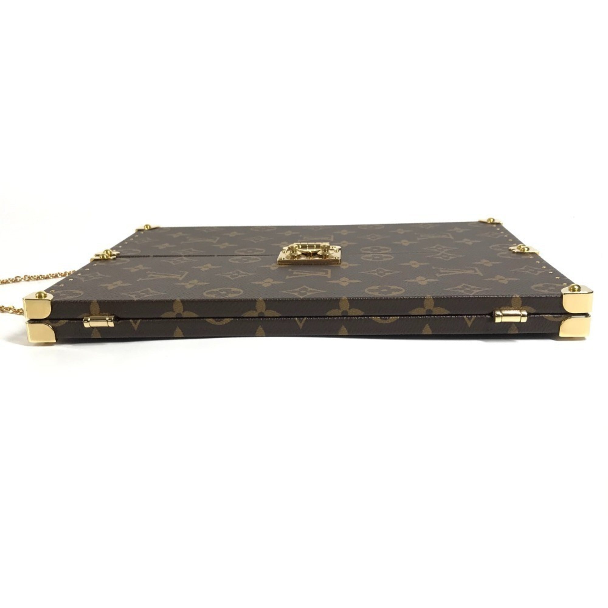 LOUIS VUITTON GI0554 Monogram Home Mirror Trunk Interior Tri-fold Canvas Men's Women's Brown — Like New