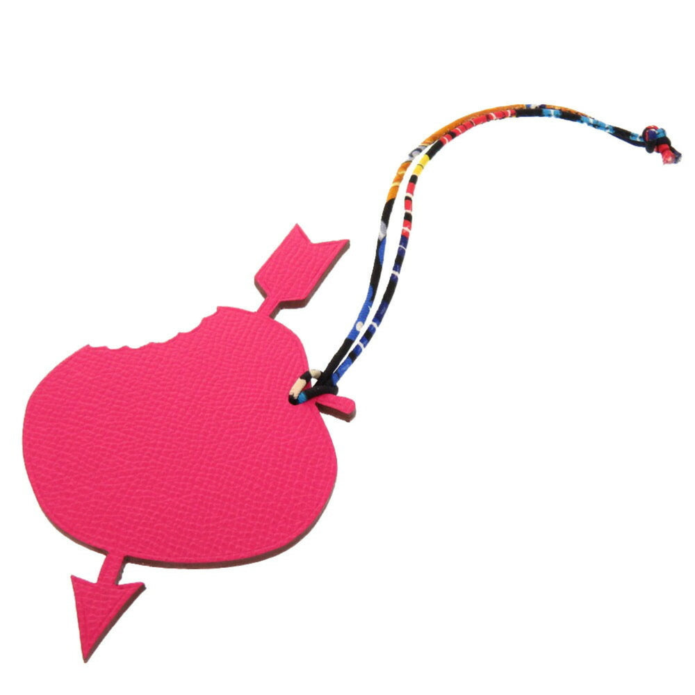 Like new Hermes Petite H Heart Transperce Togo Epsom Pink Bag Charm 0643 HERMES — Like New