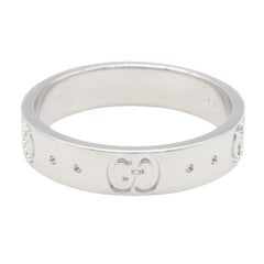 Gucci Icon Ring, 18K White Gold (WG), Women's Silver Tone — Like New