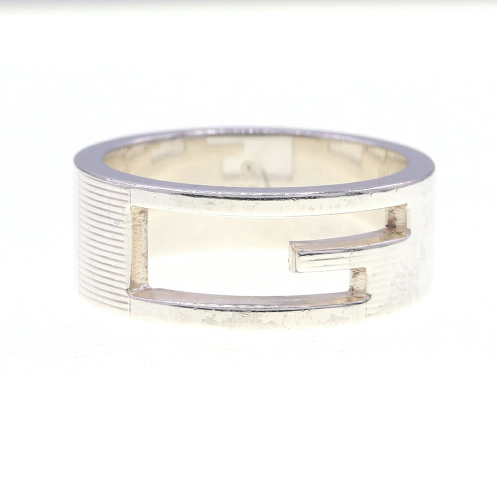Gucci Branded Regular G Ring 032660, Sterling Silver 925, Size 17 / US 8-8.5, Men's and Women's, GUCCI