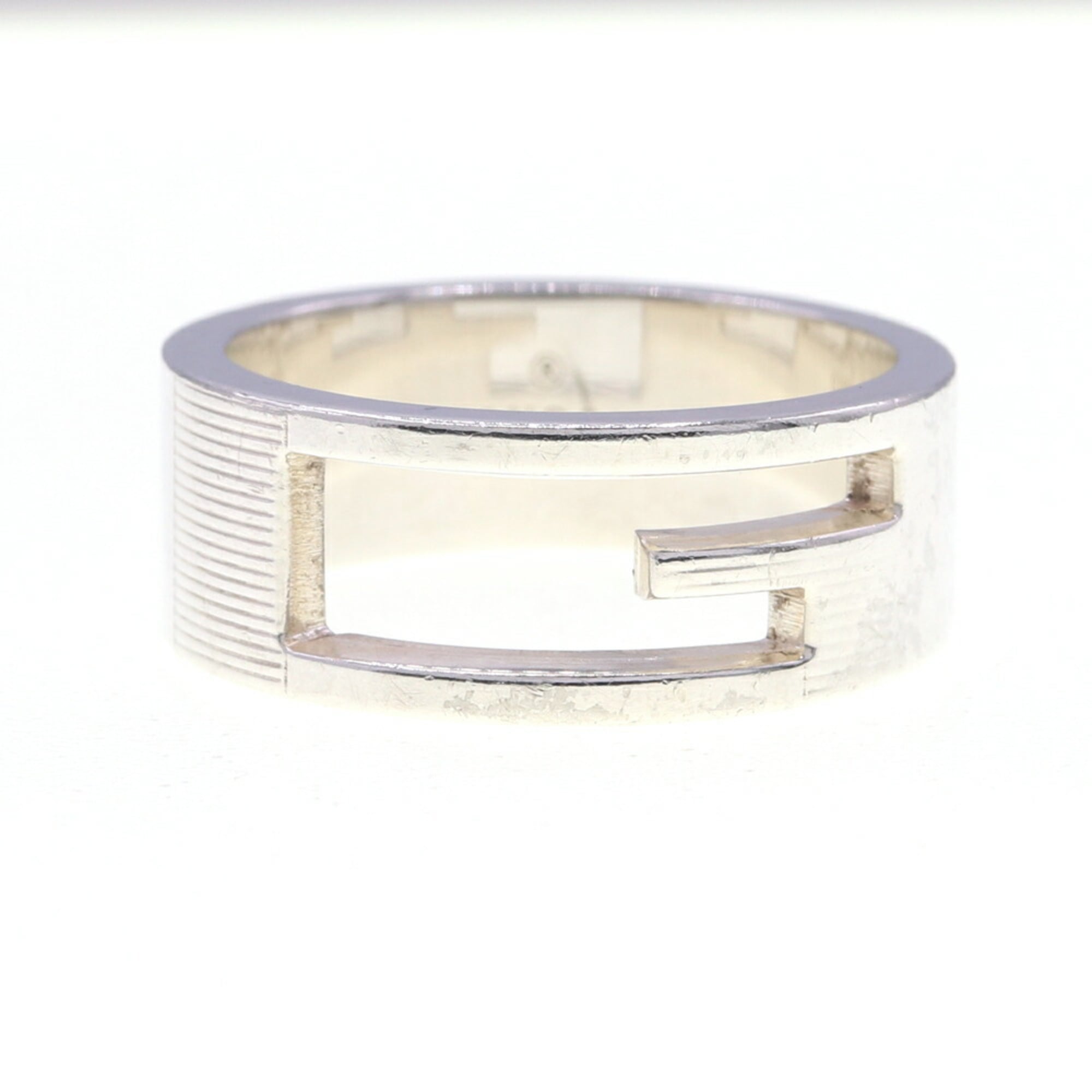 Gucci Branded Regular G Ring 032660, Sterling Silver 925, Size 17 / US 8-8.5, Men's and Women's, GUCCI