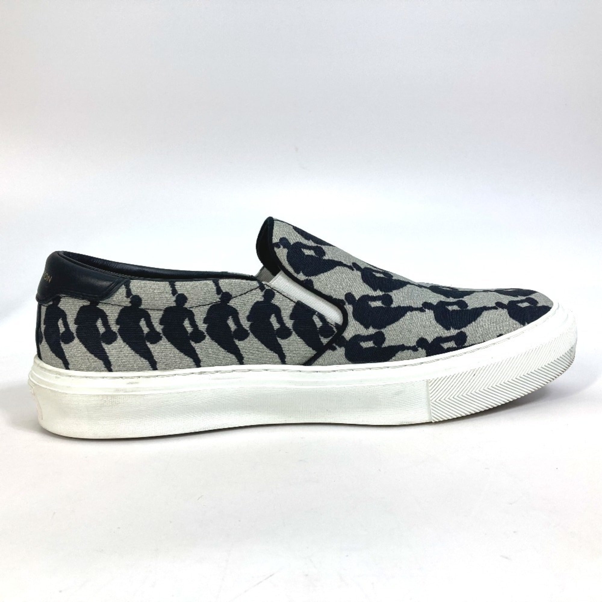 LOUIS VUITTON NBA Collaboration Trocadero Sneakers, Men's Canvas Slip-On Shoes, Gray