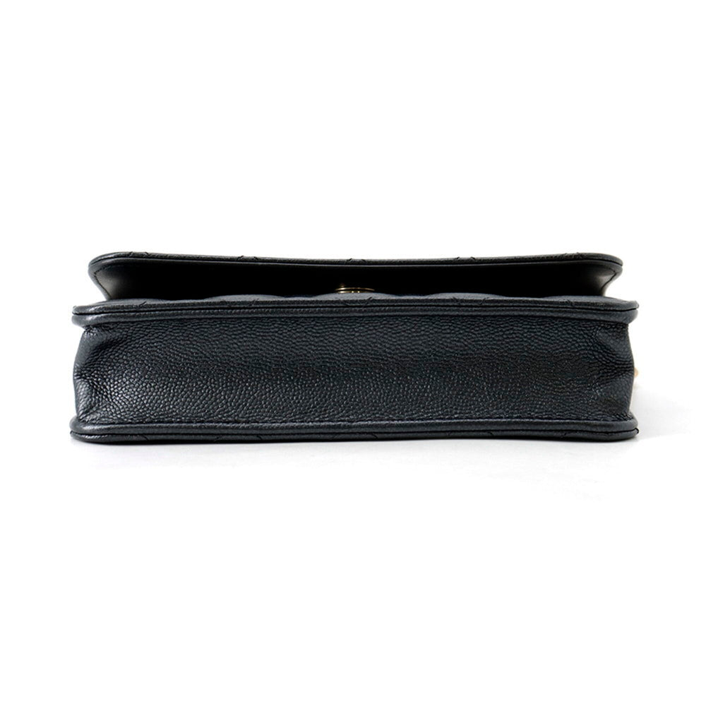 Chanel Chain Shoulder Bag Matelassé Coco Mark Phone Holder Caviar Skin AP3482 CHANEL Smartphone Case Handbag — Like New