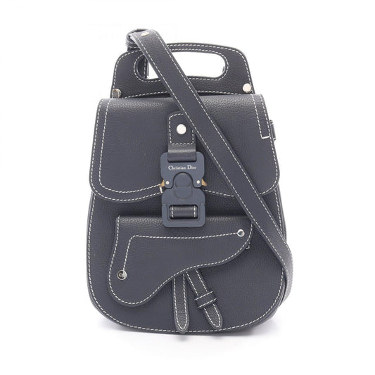 Christian Dior Dior Gallop Rucksack, Leather, Men's, Navy, 23-BO-1128