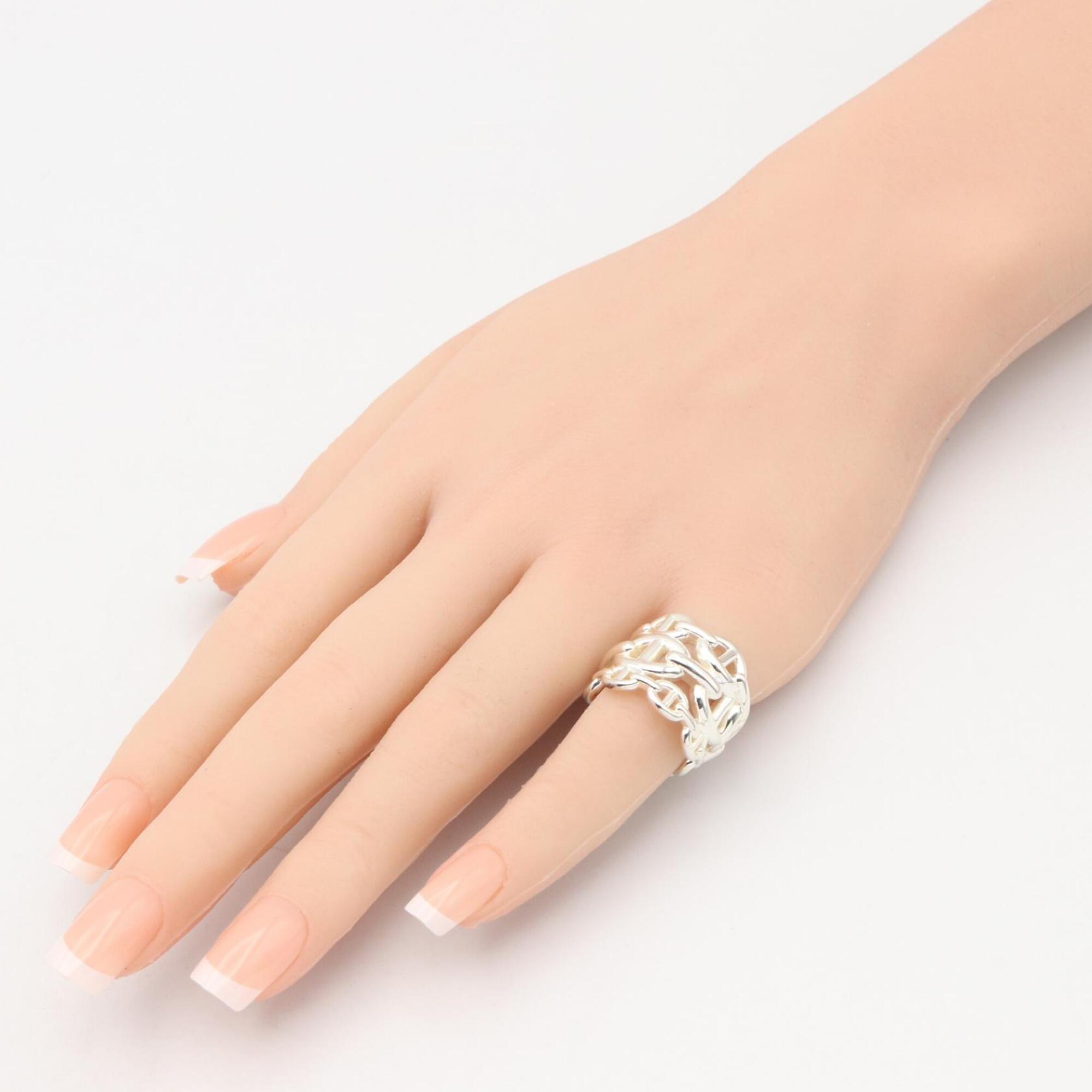 Hermes Chaine d'Ancre Enchainee GM Ring - Sterling Silver 925 Men's & Women's Tone — Like New