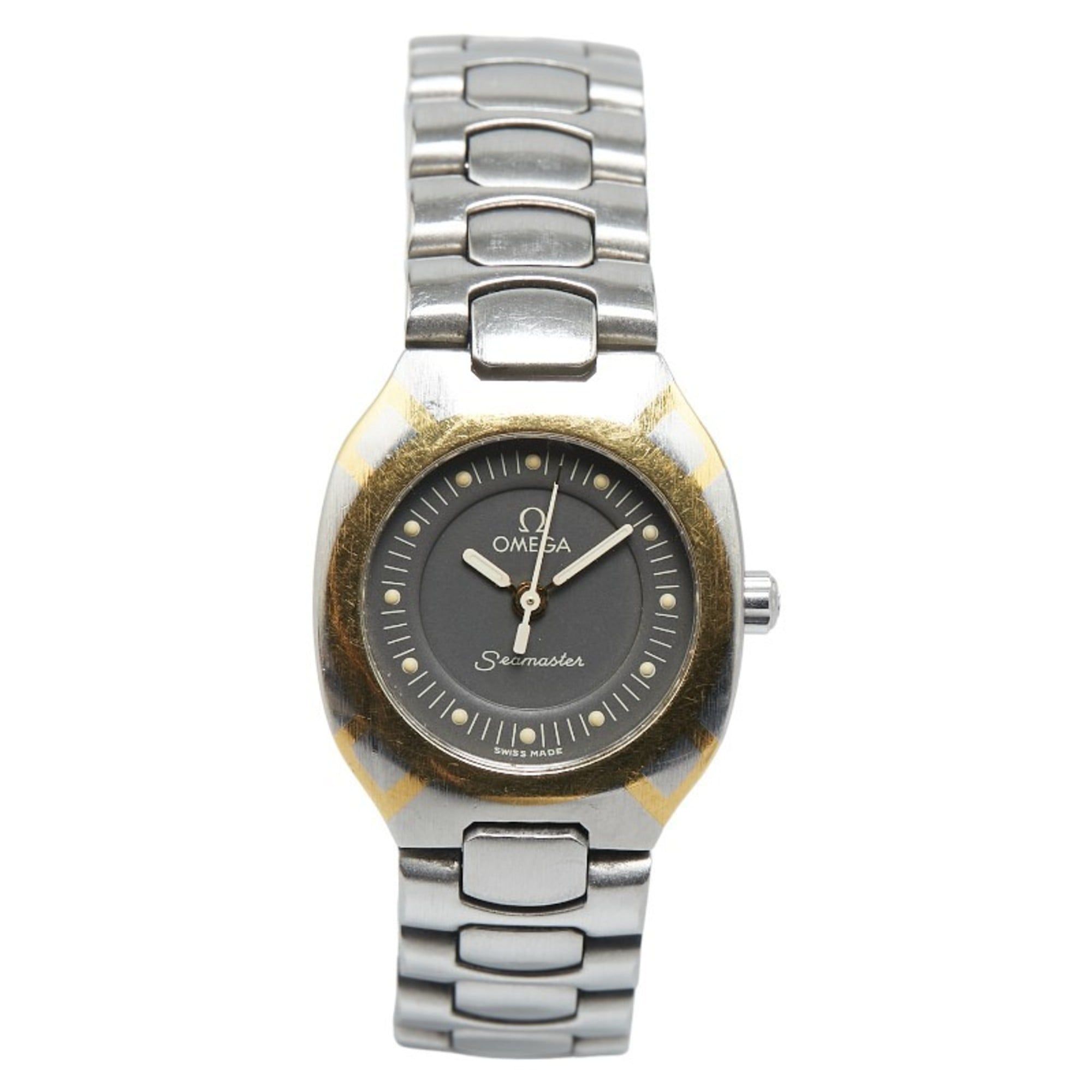 OMEGA Seamaster Polaris Watch Quartz Grey Dial Stainless Steel Ladies — Good