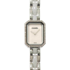 Chanel Premiere H2132 Women's Watch, Diamond Bezel, White Ceramic Quartz Watch — Very Good