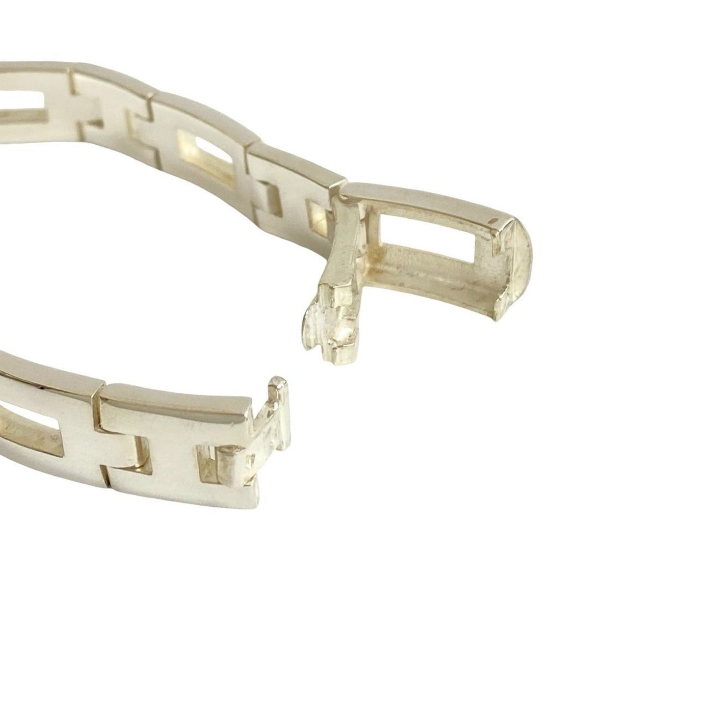 HERMES Hercules Bracelet, 925 Sterling Silver, Bangle, 23-10