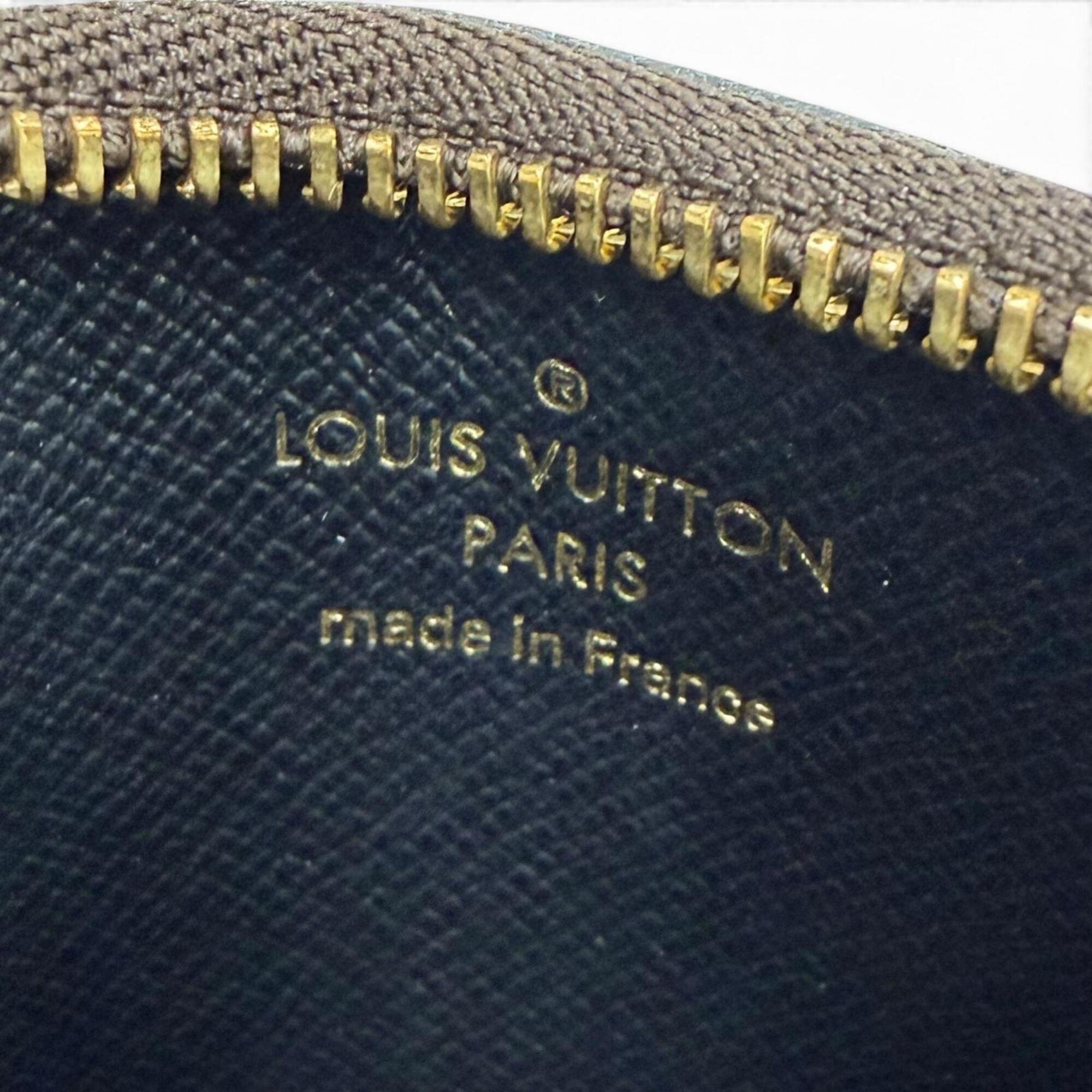 LOUIS VUITTON M68756 Monogram Giant Reverse Leather Pochette Trio Brown Made in France Women's with Dust Bag — Like New