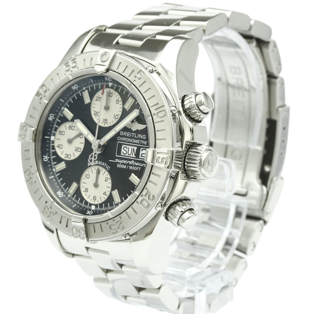 BREITLING Chrono Super Ocean Steel Automatic Mens Watch A13340 Polished — Very Good