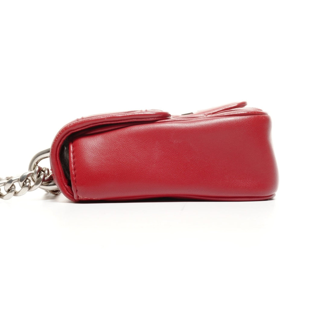 Prada Chain Nappa Gaufre Shoulder Bag in Red