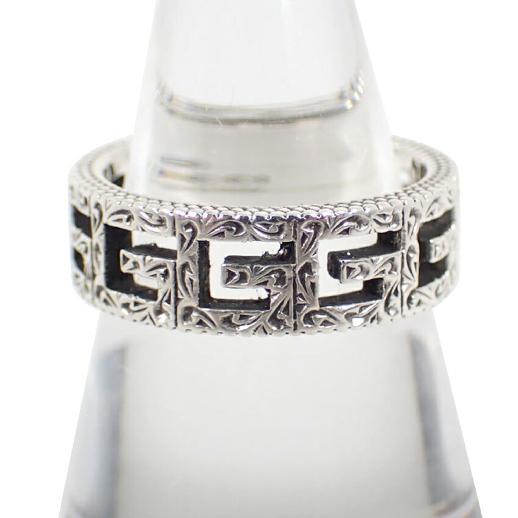GUCCI 925 Arabesque Square G Ring, Size 14 — Like New