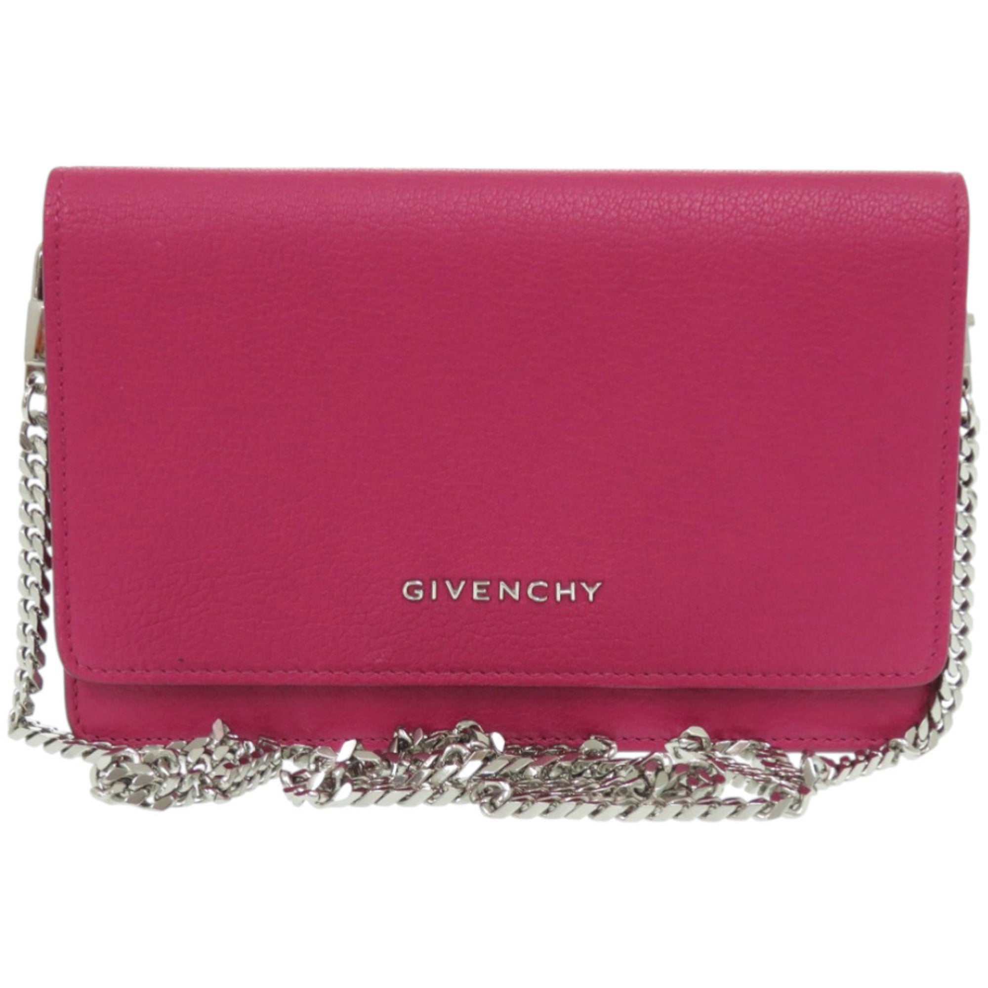 Balenciaga Pandora Chain Wallet Leather Magenta Long 1049 BALENCIAGA