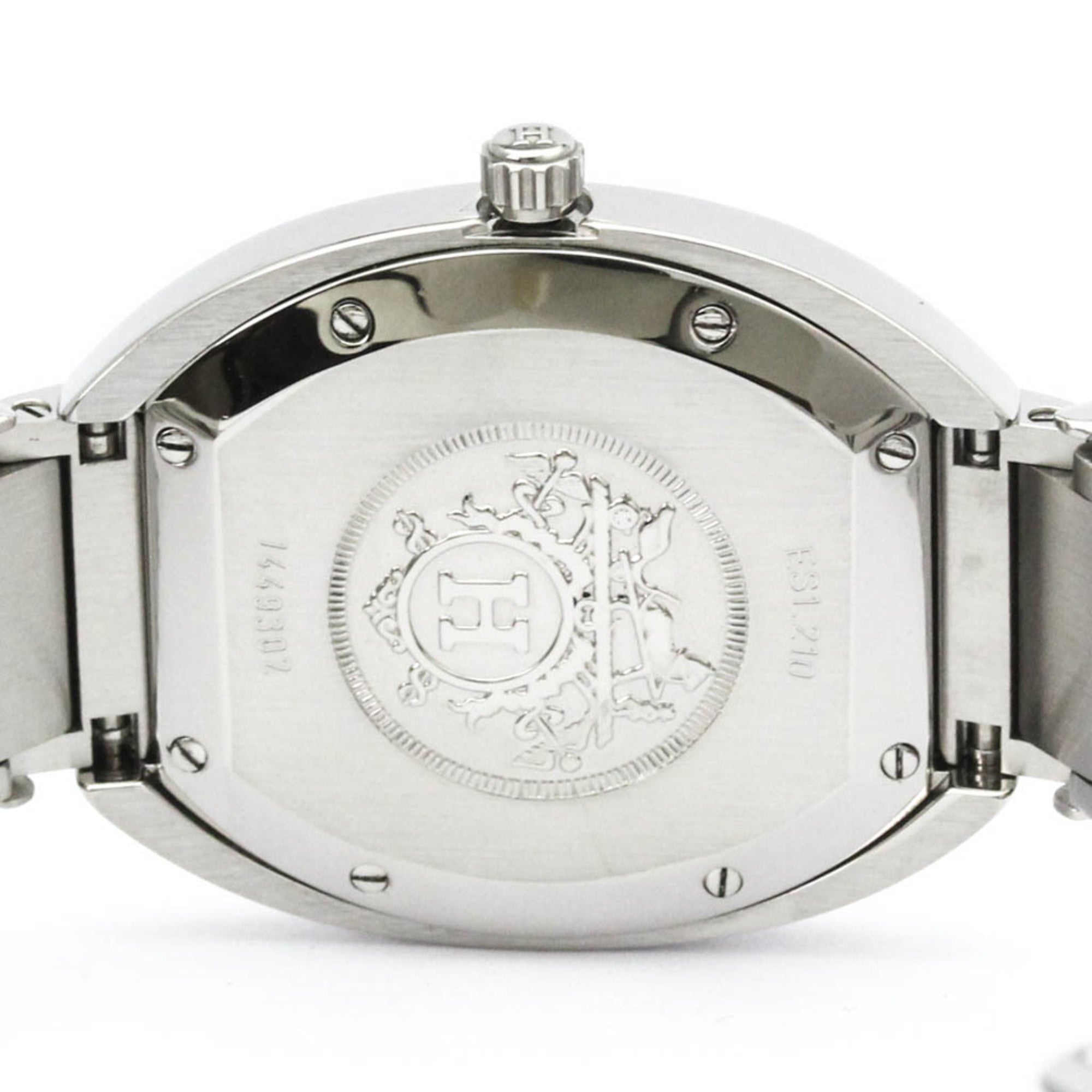 HERMES Espace Stainless Steel Quartz Ladies Watch ES1.210 Polished — Very Good