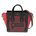 Celine Luggage Nano Shopper Women's Leather Handbag,Shoulder Bag Black,Bordeaux,Pink