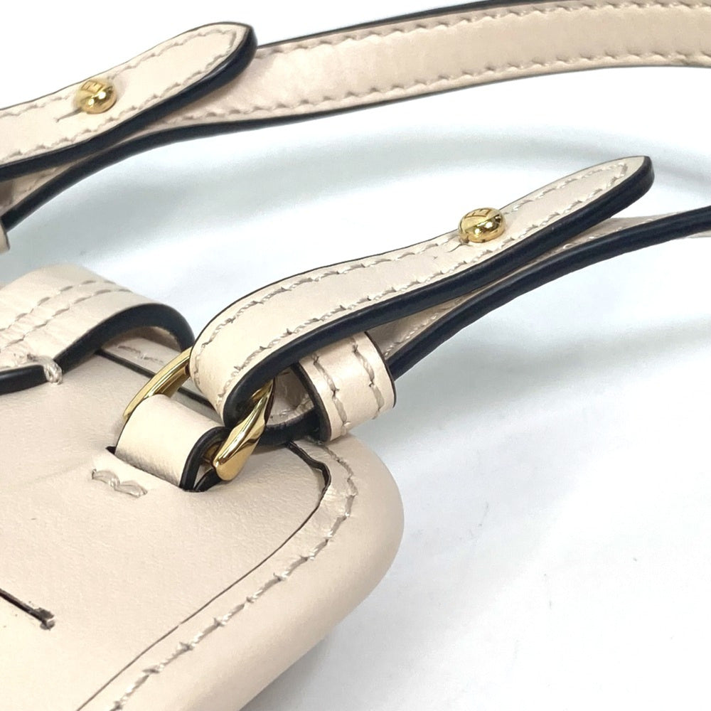 Fendi 7AS131 Smartphone case Orlock Shoulder Bag Crossbody Pouch Beige — Like New