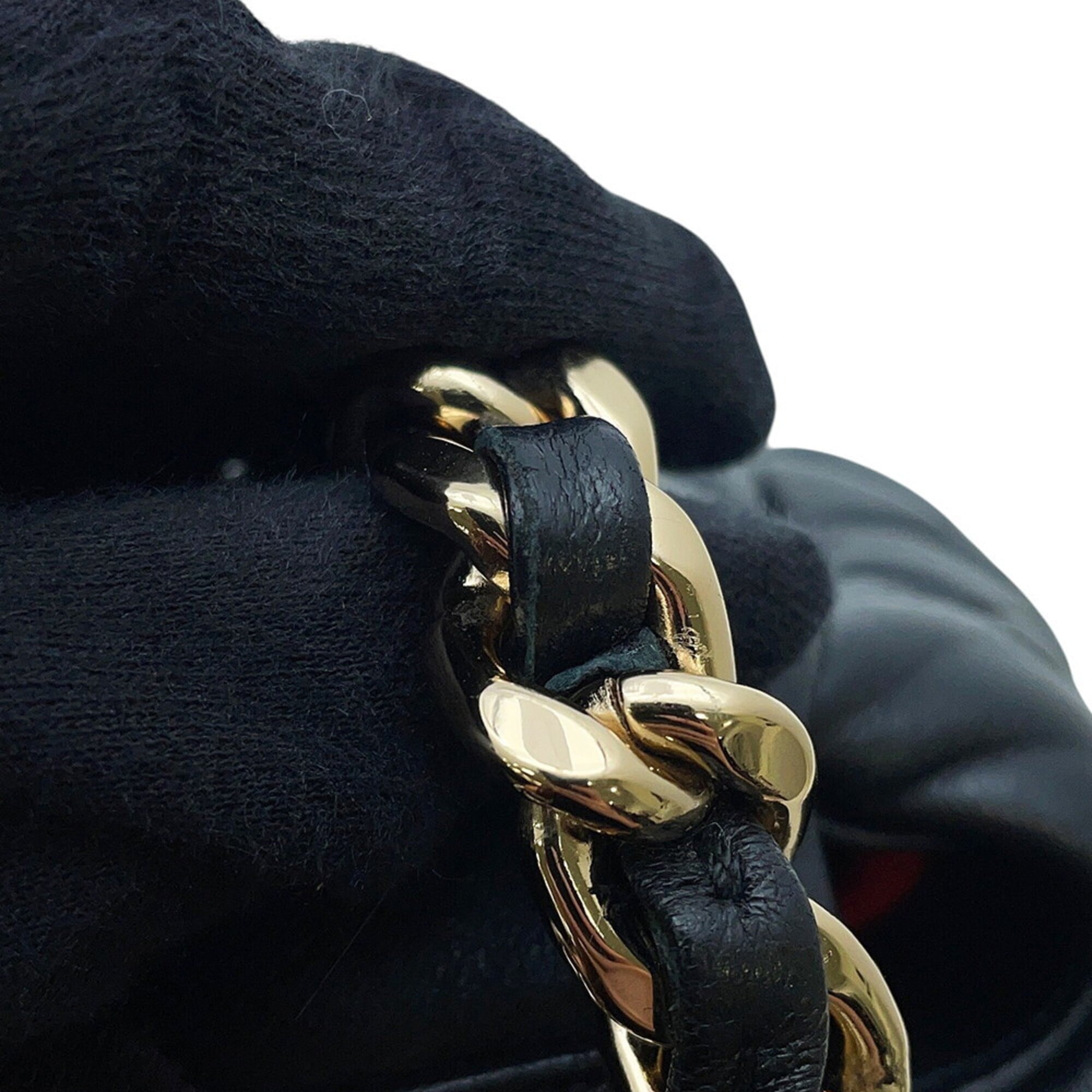 Chanel Chain Shoulder Bag CHANEL19 Flap Coco Mark Lambskin AS1160 CHANEL Black 19 Handbag Women's — Like New