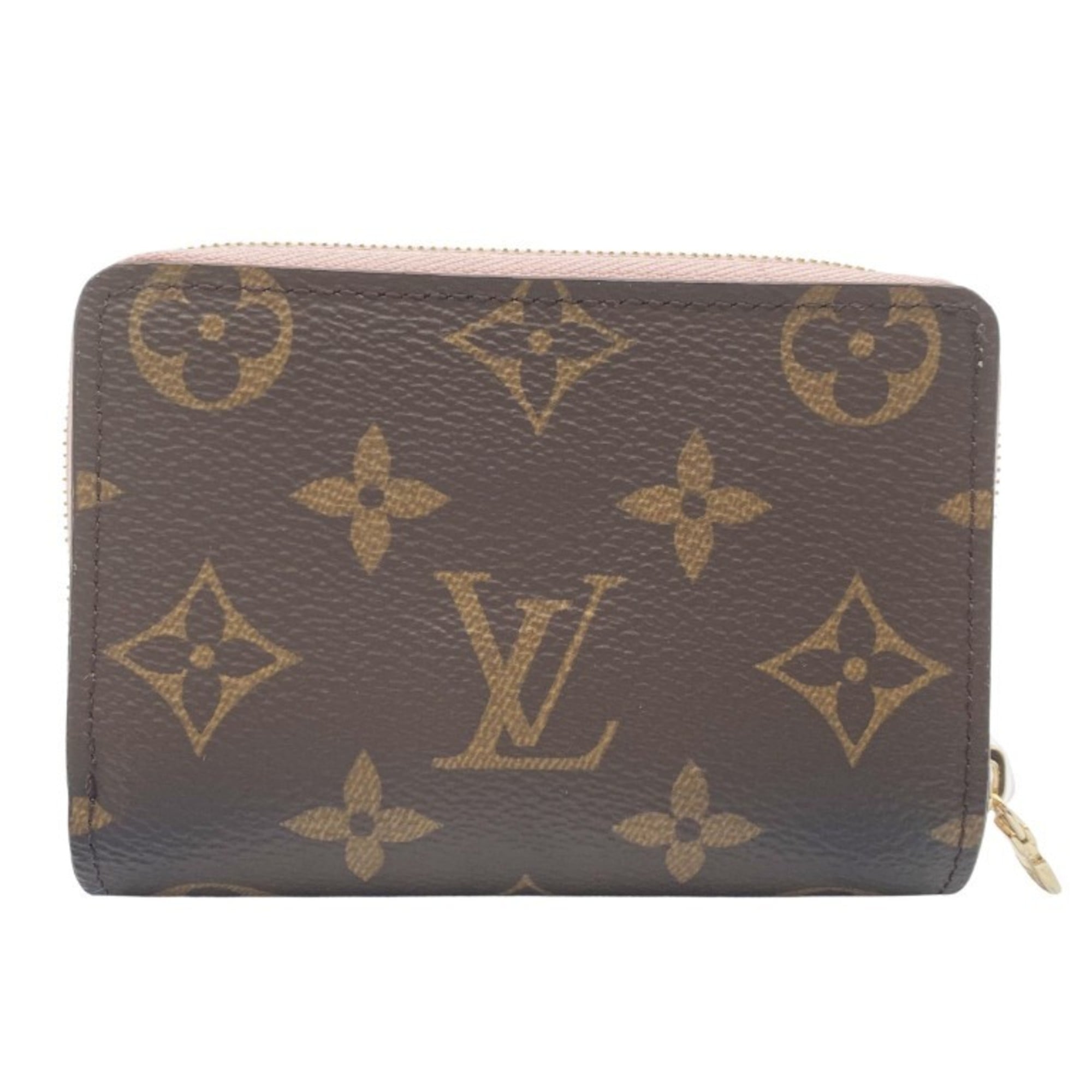 LOUIS VUITTON Louis Vuitton Portefeuille Lou M82378 Rose Ballerine Monogram Women's Bifold Wallet