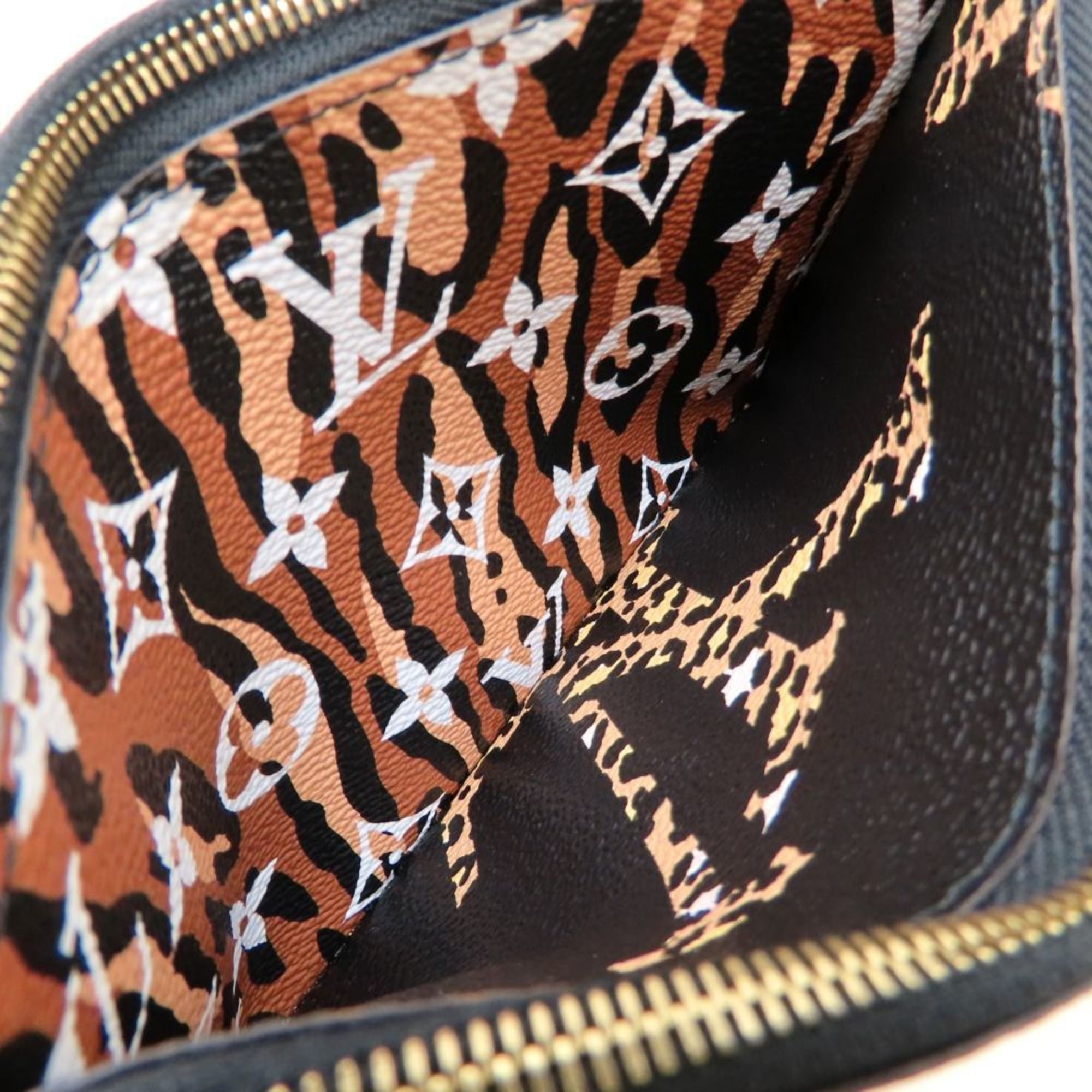 LOUIS VUITTON Monogram Jungle Pochette Double Zip M67874 Shoulder Bag in Noir Brown, Women's, 352766