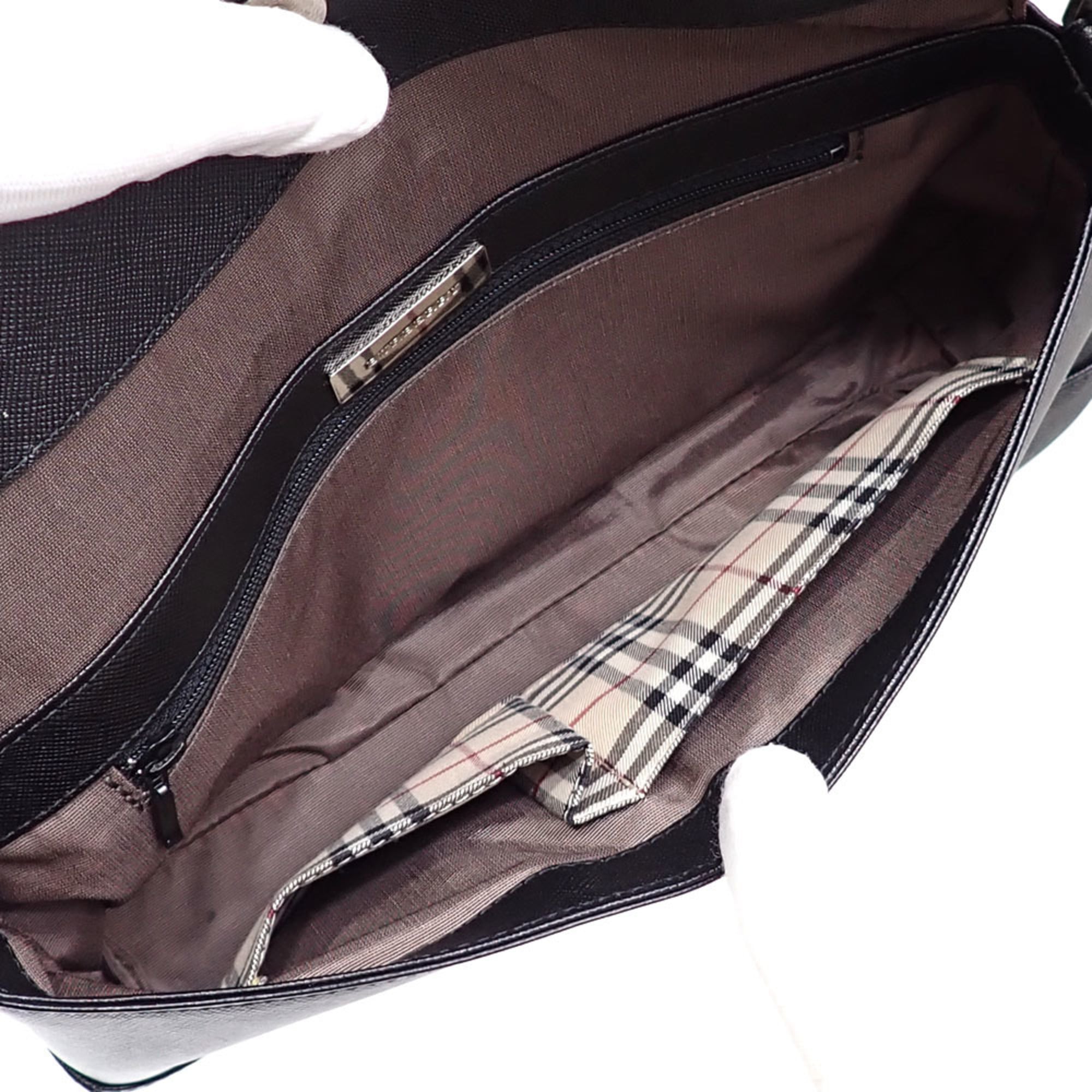 Burberry women's black leather bag