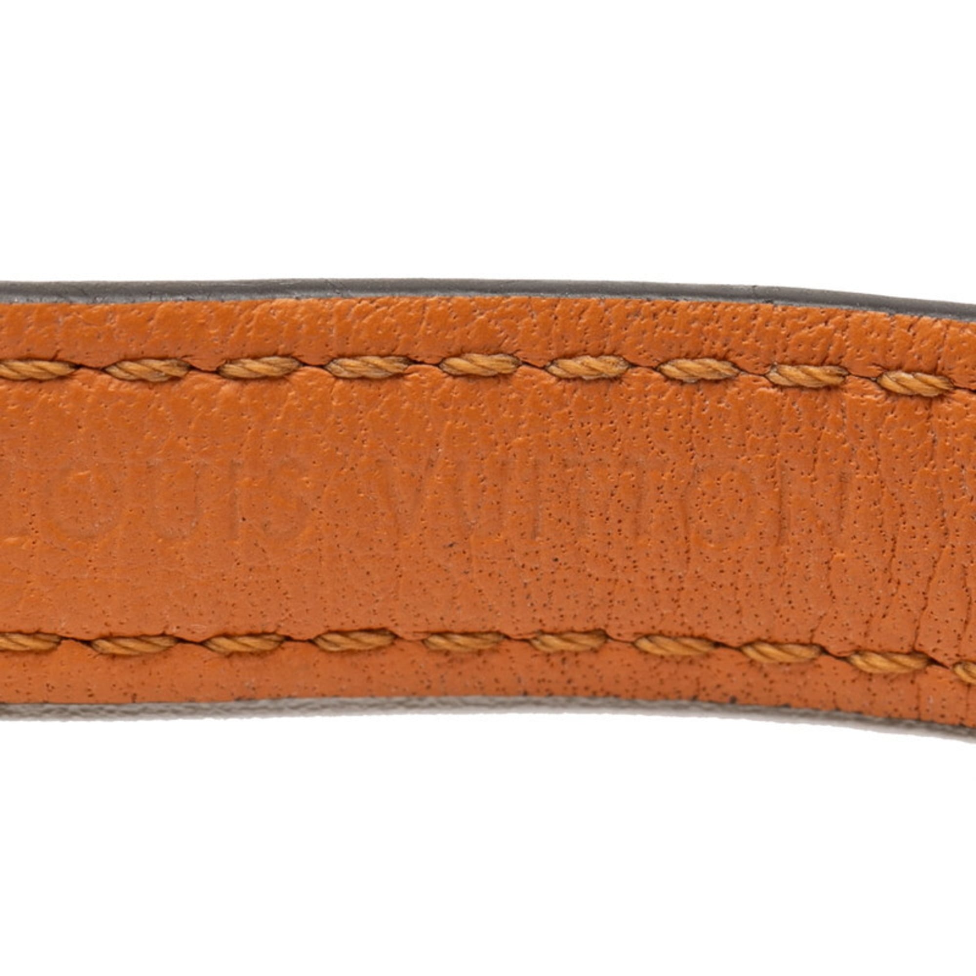 Louis Vuitton Monogram Logomania Bracelet M4150F Brown Leather Women's LOUIS VUITTON