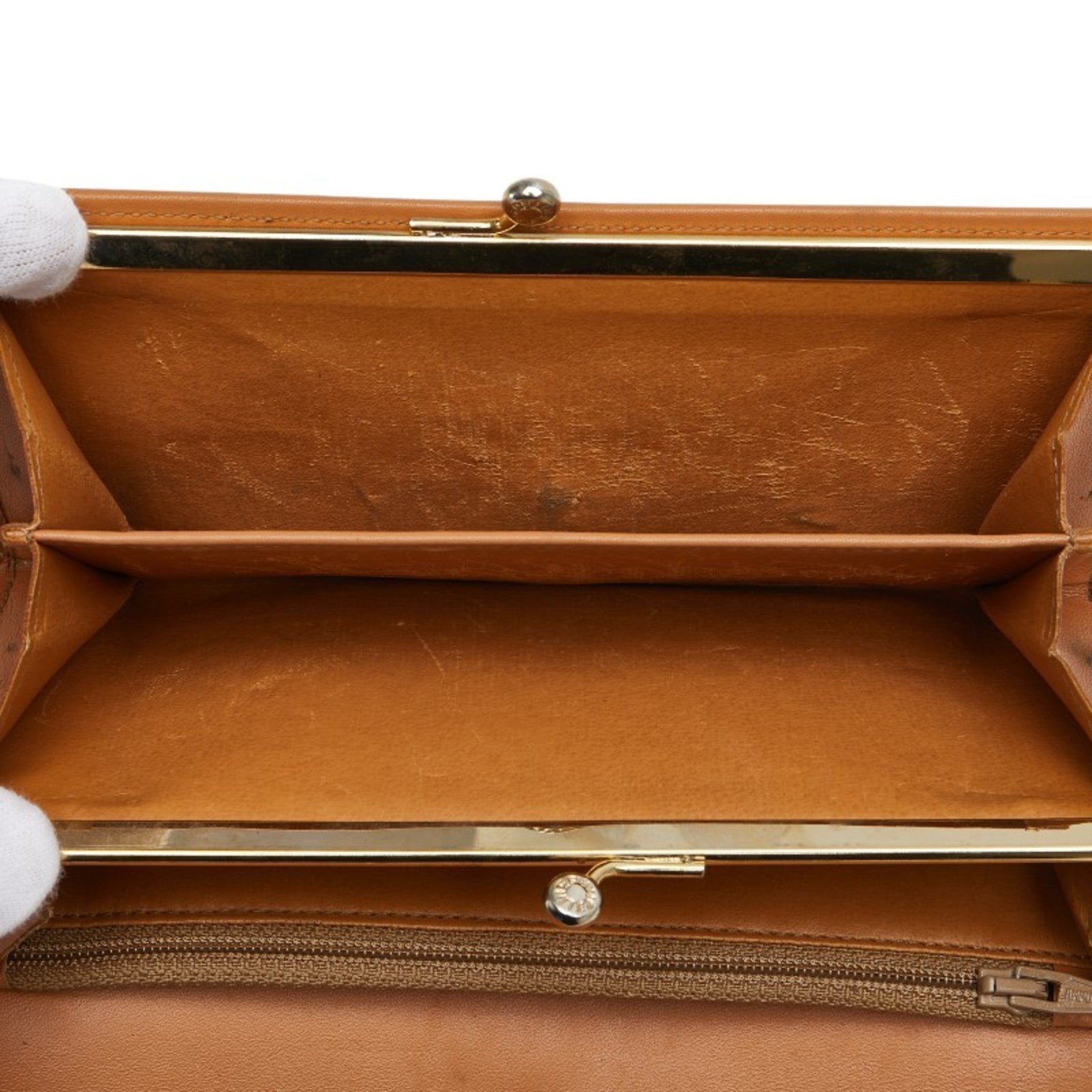 Celine Macadam Long Wallet Brown Leather Women's CELINE