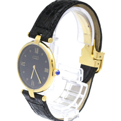 CARTIER Must Vendome Gold Plated Quartz Ladies Watch 590003 — Good